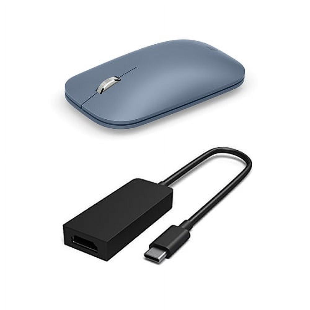 Surface Mobile Mouse Ice Blue + USB-C to HDMI Adapter Black N391461
