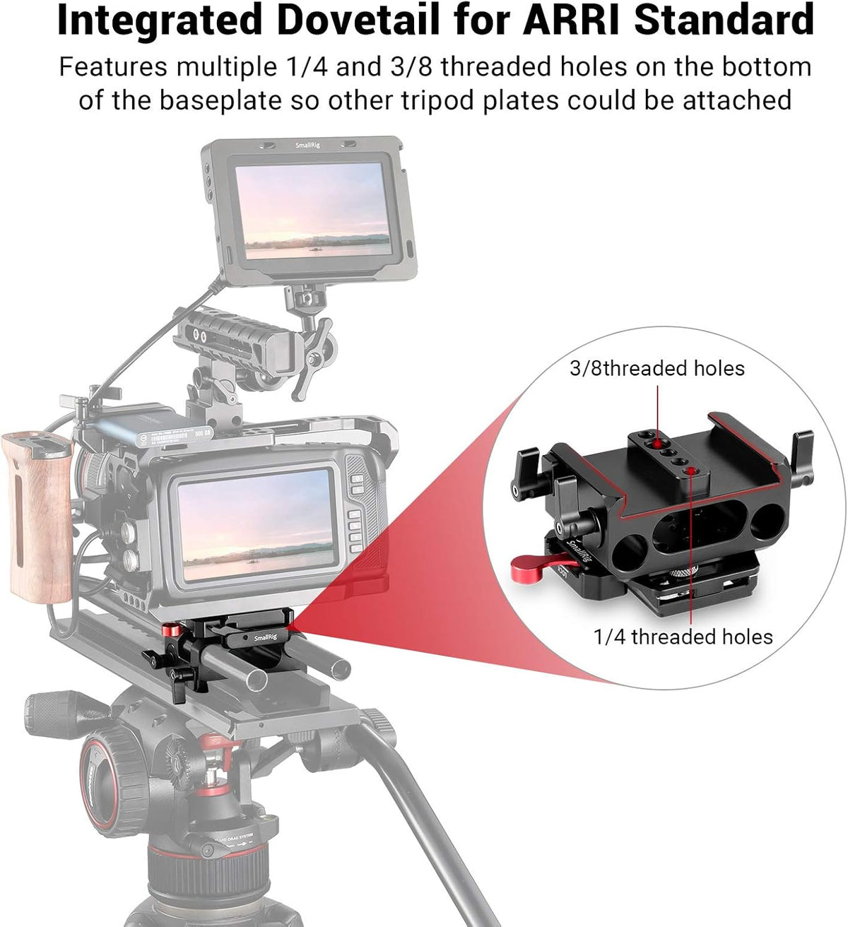 BMPCC Baseplate for Manfrotto 501PL Black Design R407