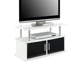 White 2 Door TV Stand with Cabinets U5462