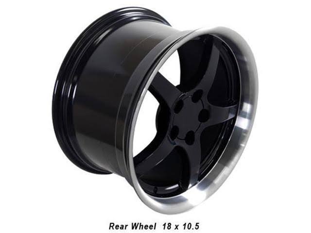18x10.5/18x9.5 Black Wheels Staggered Set S4745