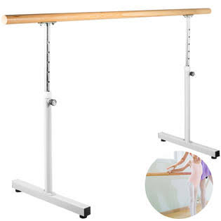 6.5ft Freestanding Ballet Barre, Adjustable Steel F3117