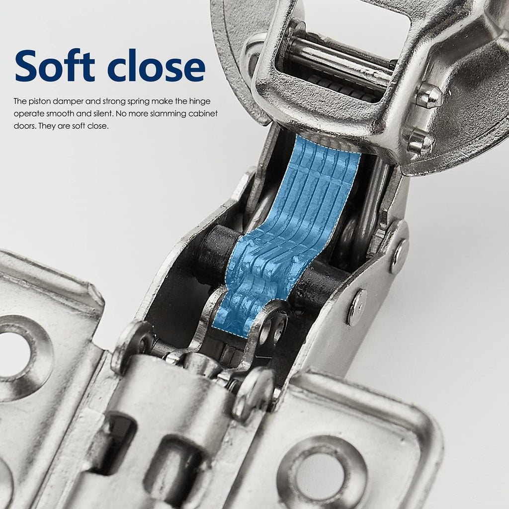 50 Pack 25 Pairs Soft Close Full Overlay Cabinet Door Hinges F431104