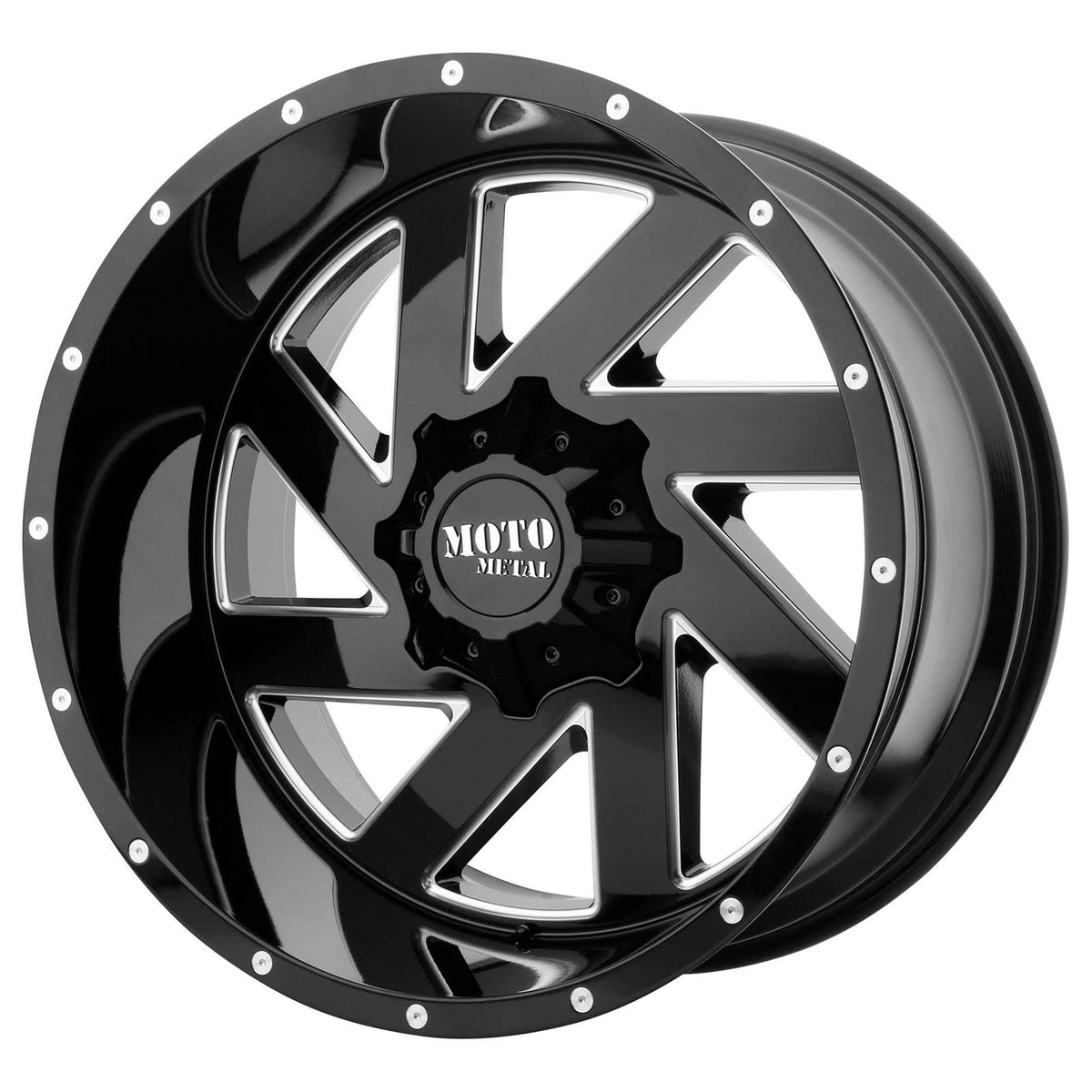 20x10 Gloss Black Milled Wheel C2339