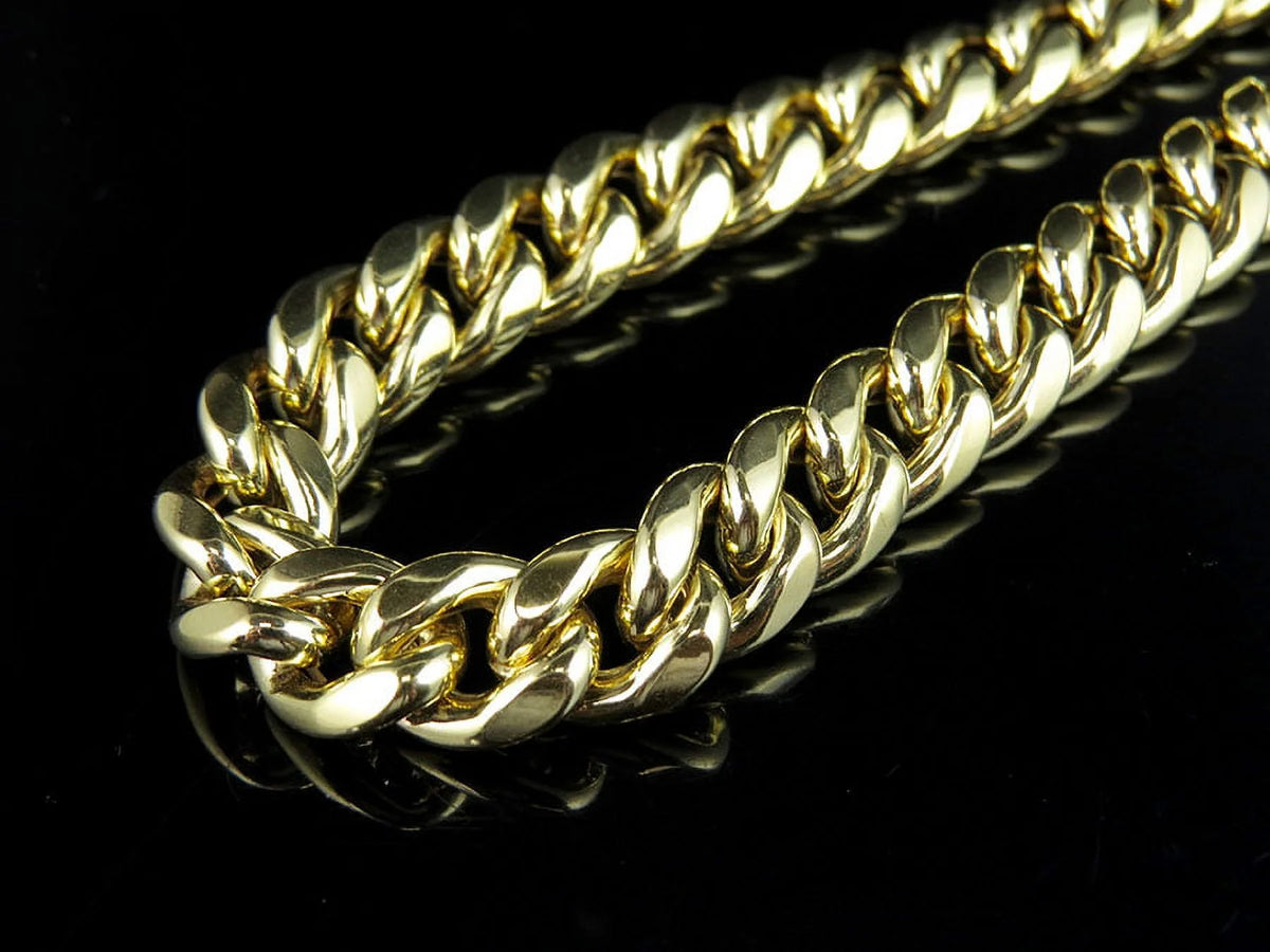 10K Yellow Gold Miami Cuban Link Chain with Box Clasp D64622