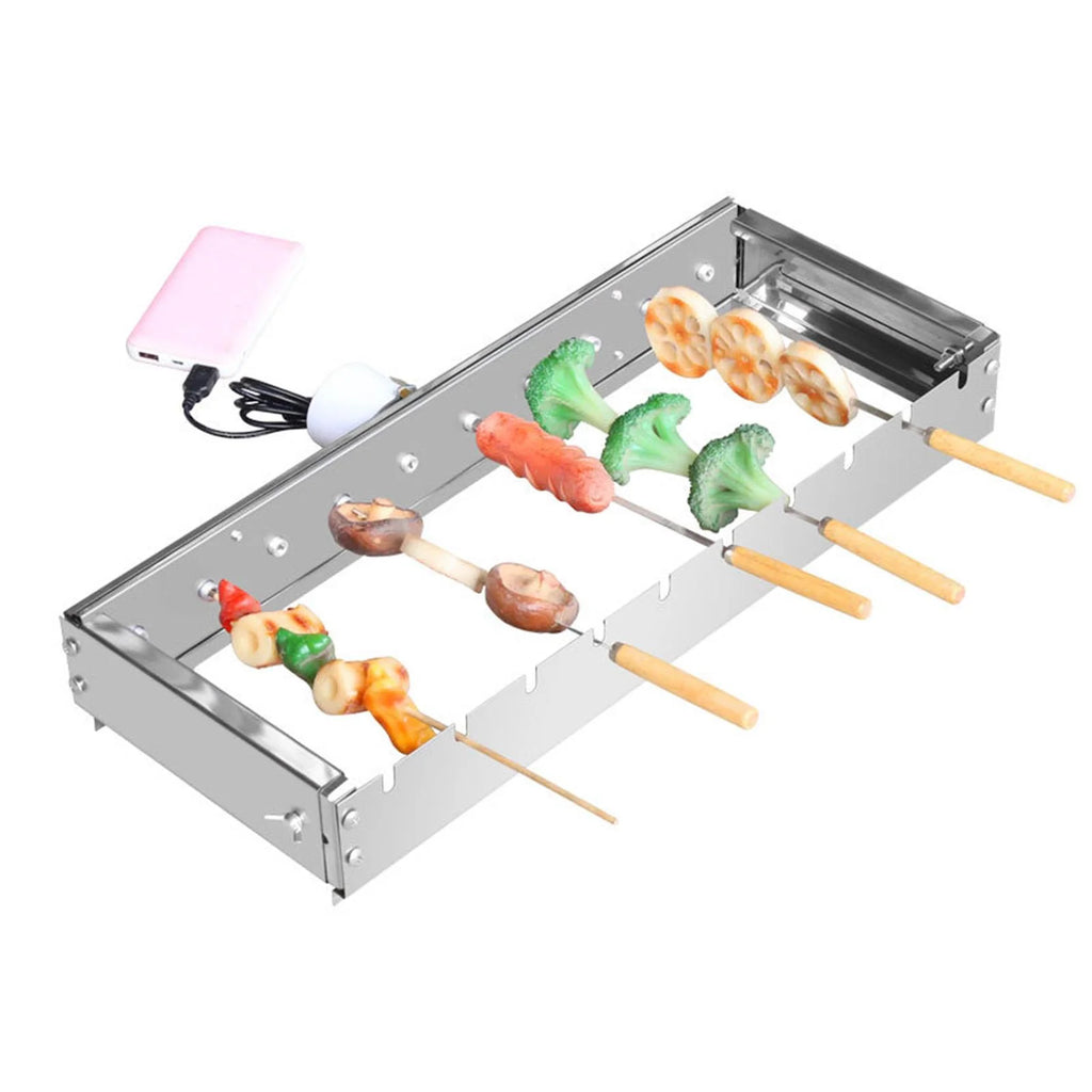 60cm Adjustable Width Rolling Heavy Duty BBQ Grill J949