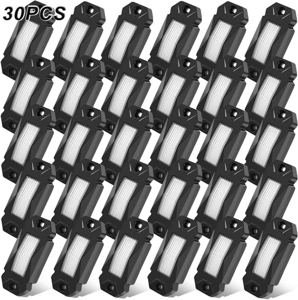 White 30PCS LED Rock Lights for Car Truck ATV UTV SUV I1937