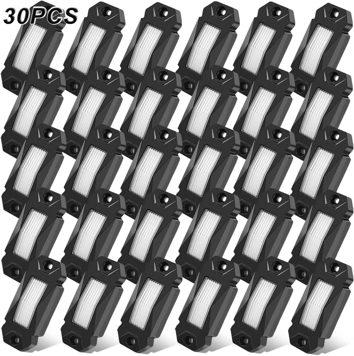 White 30PCS LED Rock Lights for Car Truck ATV UTV SUV I1937