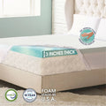Blue Gel Swirl Memory Foam Mattress Topper K62634