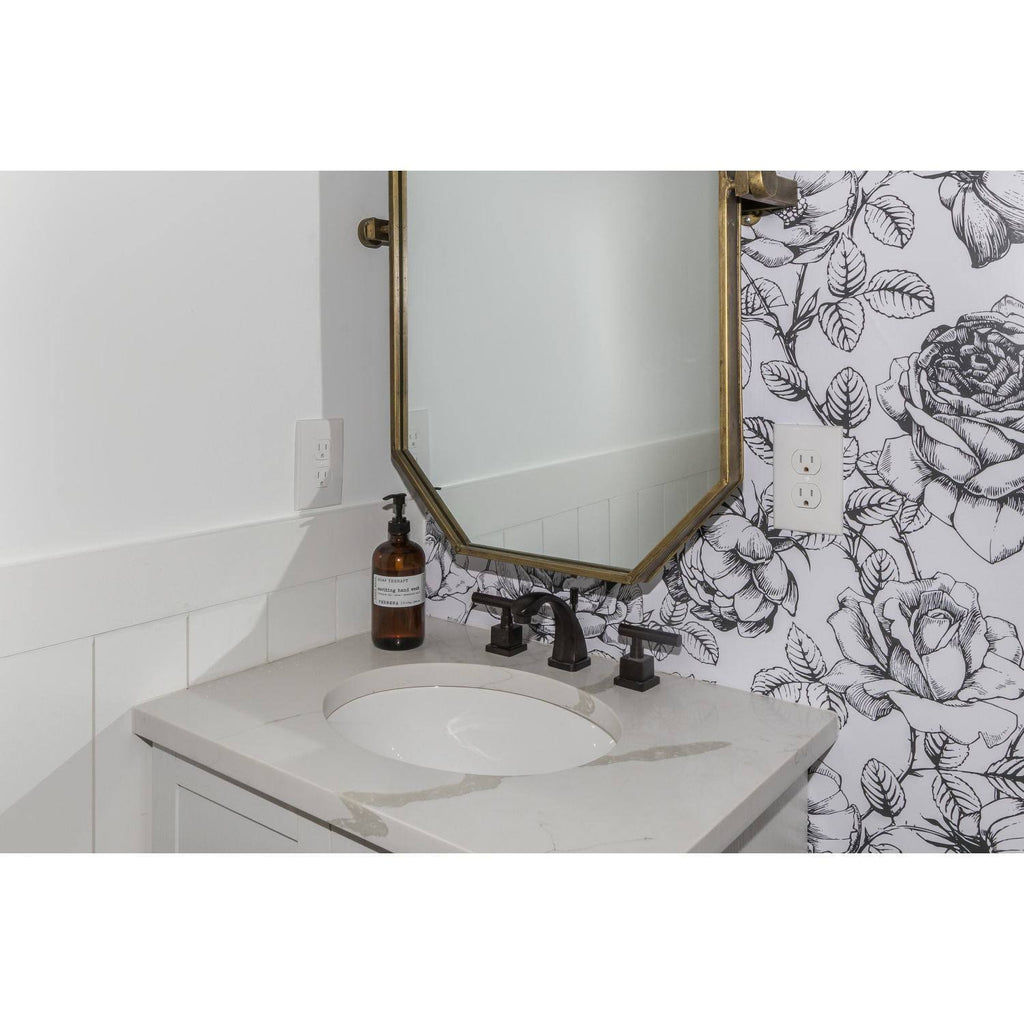 Polished Brass Mini Widespread Lavatory Faucet with Pop-Up D202685