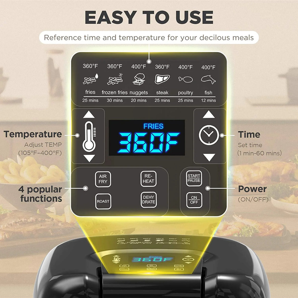 7.8 QT Air Fryer Dehydrator Z460