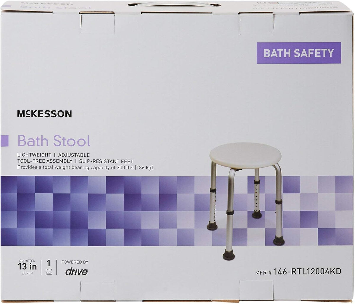 Aluminum Adjustable Shower Stool, 13 in Seat, 300 lb Weight Capacity, Pack of 2 J861986