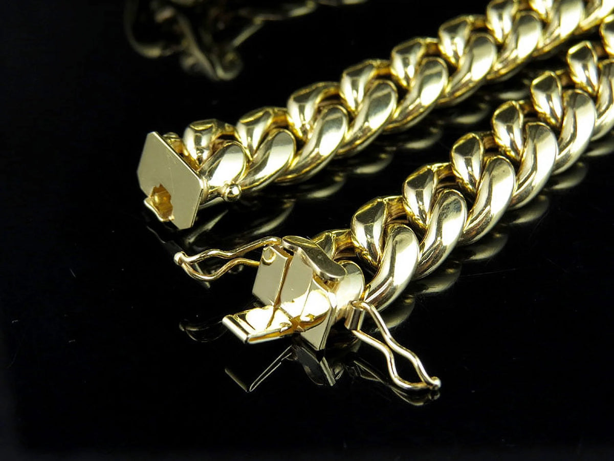 10K Yellow Gold Miami Cuban Link Chain with Box Clasp D64622
