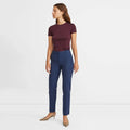 Blue Full Length Wool Pant O9241
