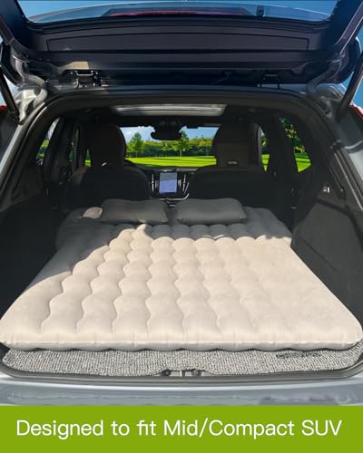 Black Thickened Flocking & PVC Car Air Mattress with Electric Air Pump B611