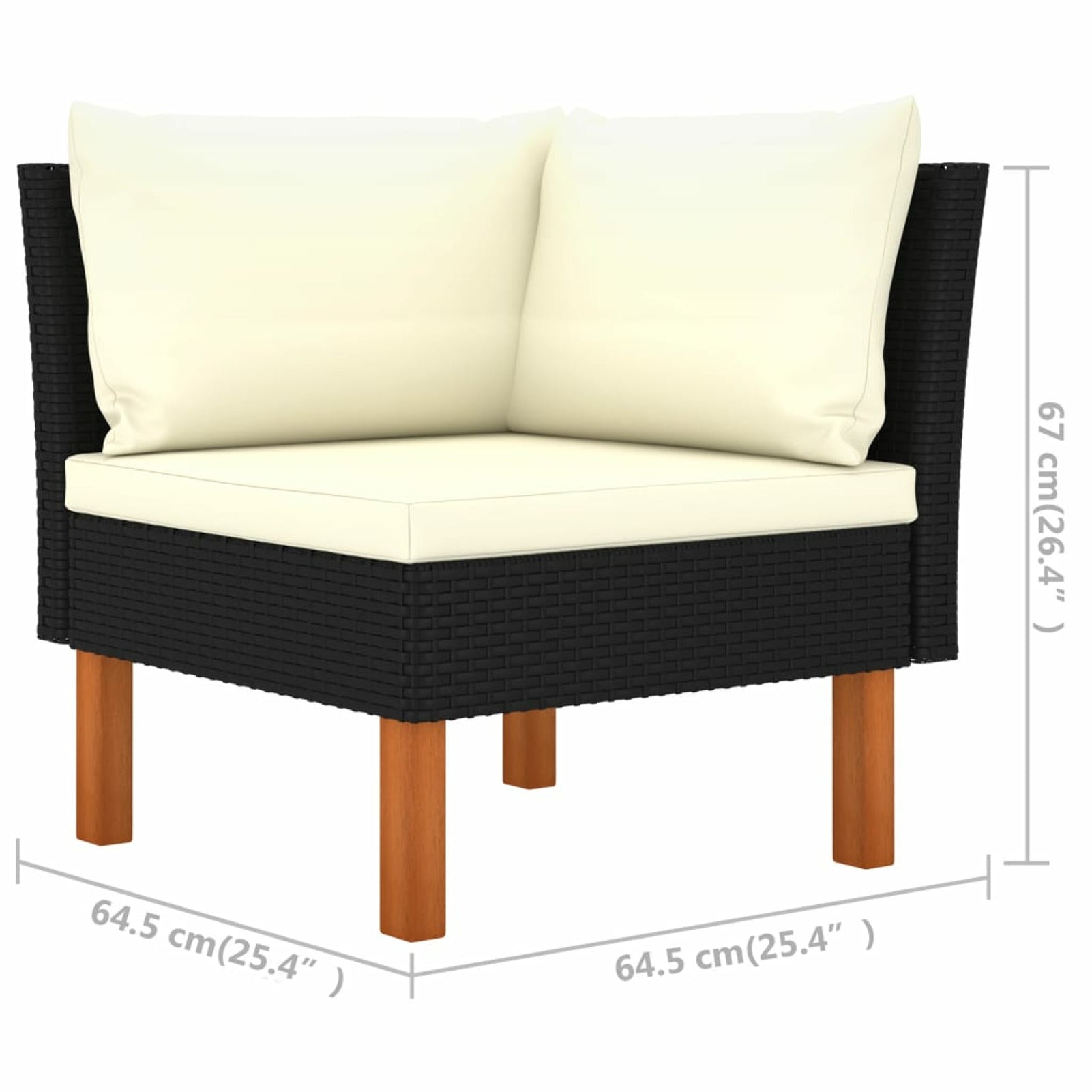 6 Piece Poly Rattan Sectional Outdoor Furniture Set S8015
