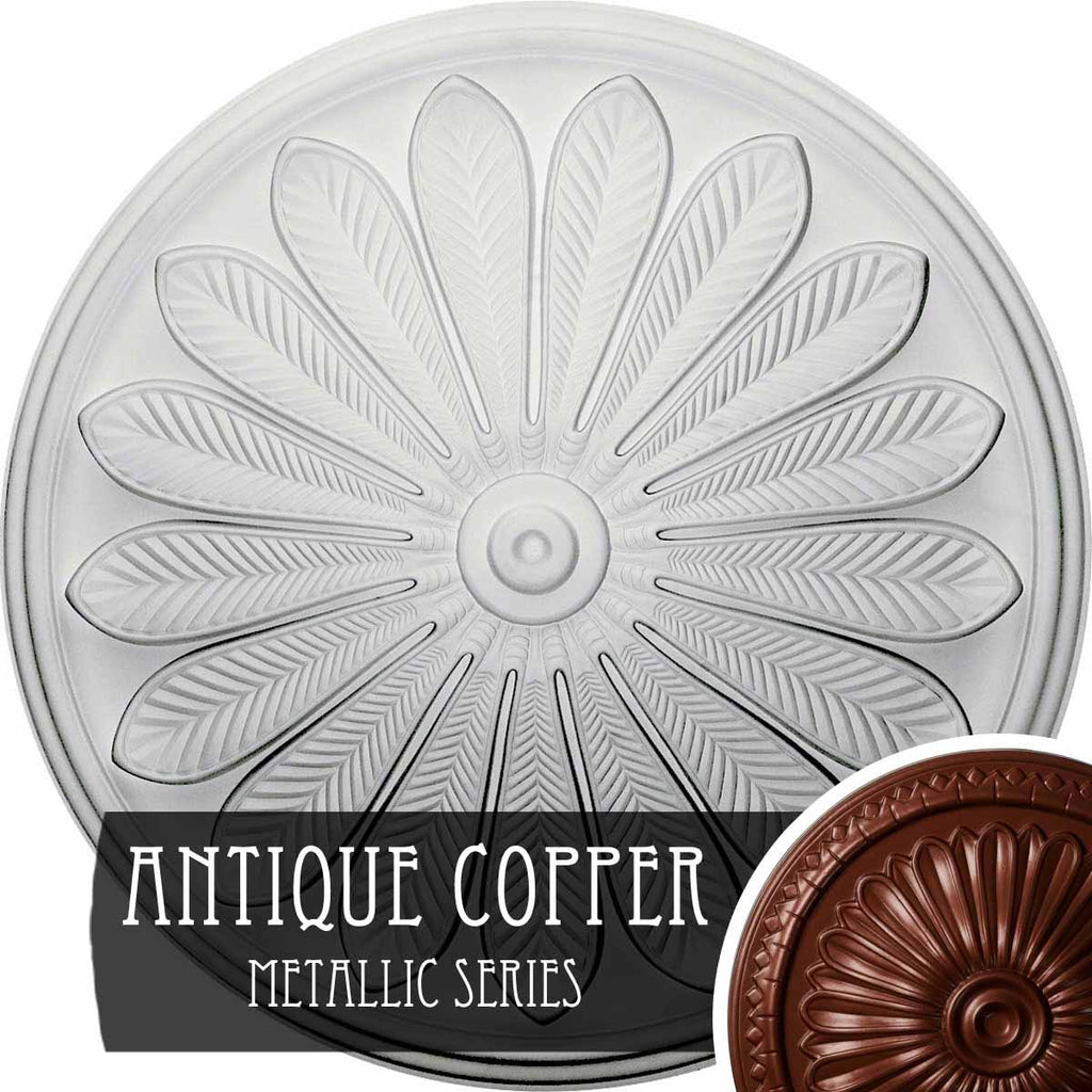 Hand-Painted Antique Copper Ceiling Medallion B7860