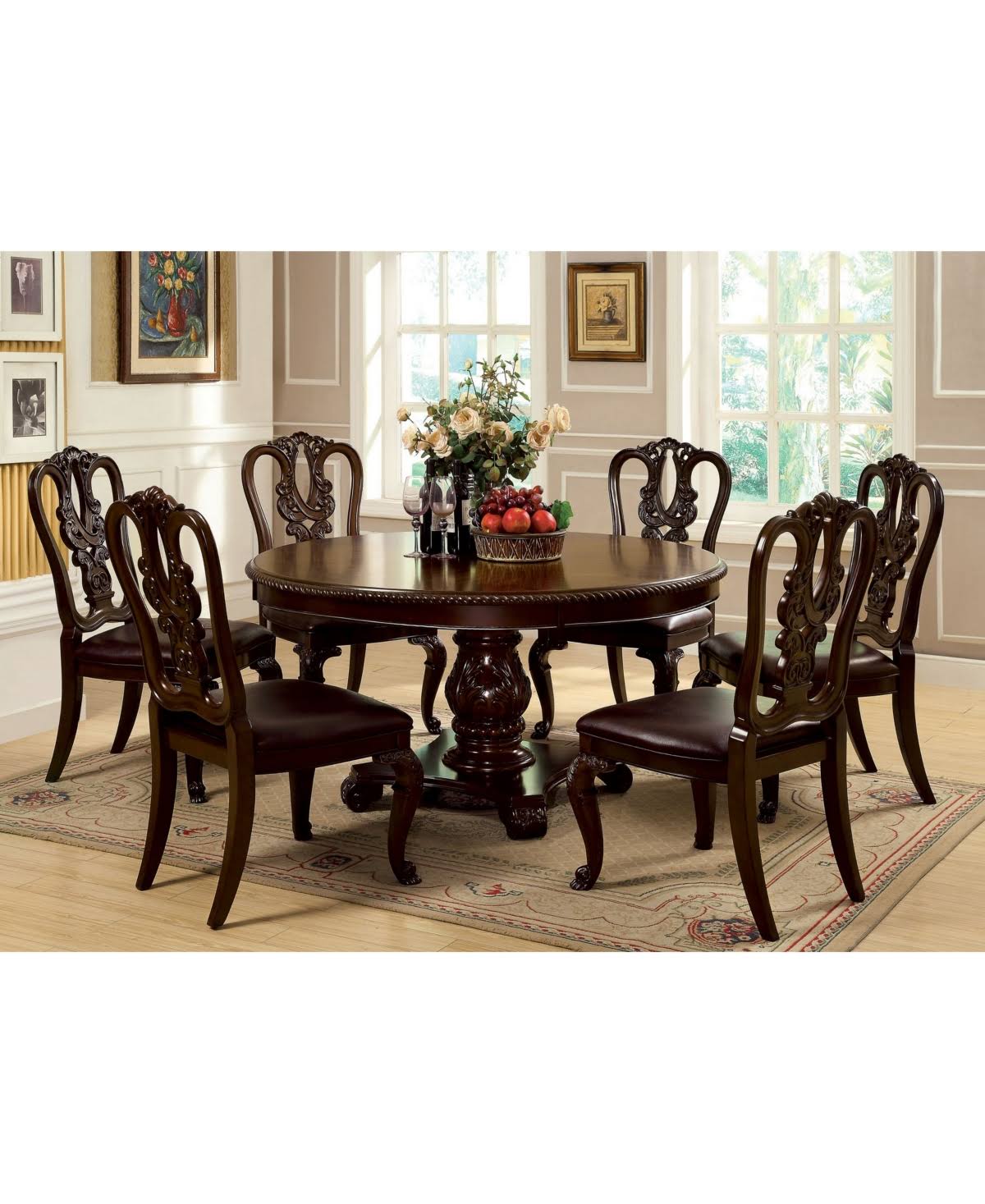 Carved Dining Chair (Set of 2) - Brown D84629