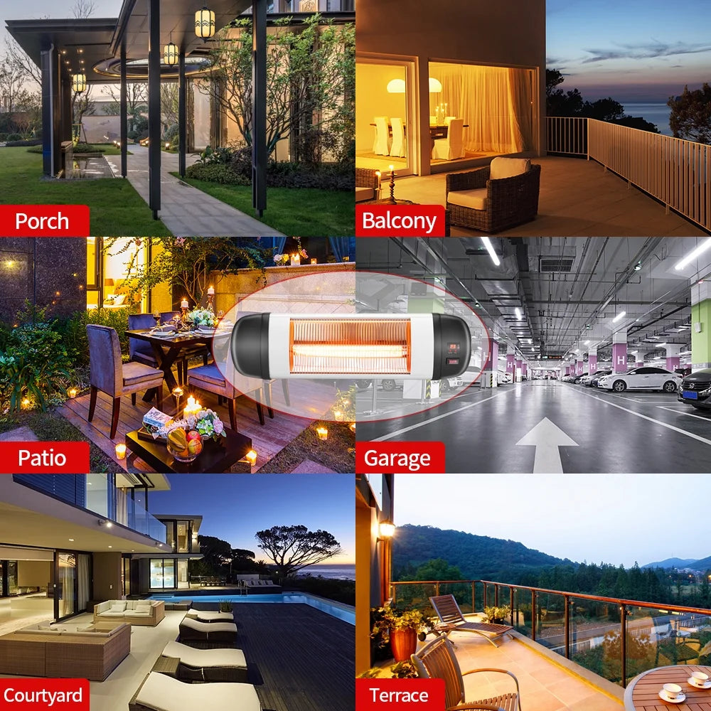 Wall Mounted Electric Infrared Heater with Remote Control I638