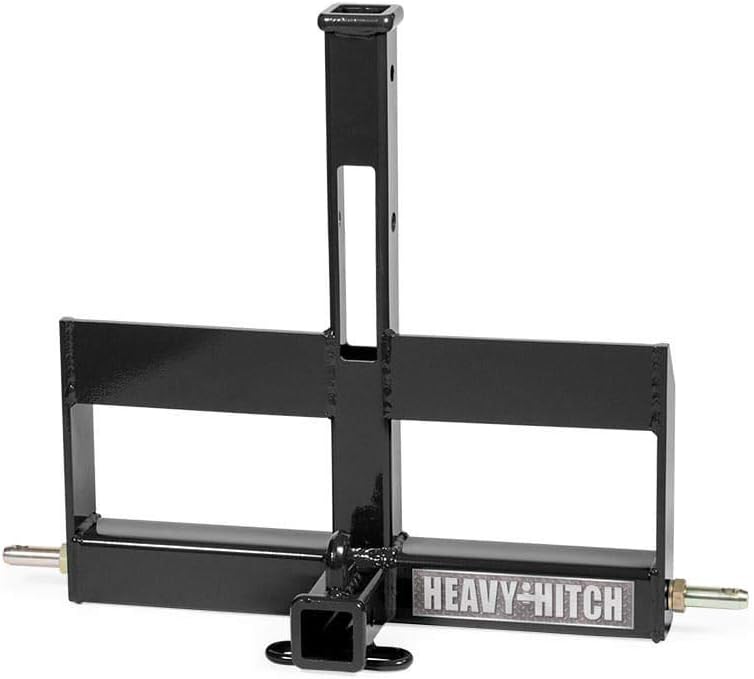 Dual Receiver Hitch and Suitcase Weight Bracket for 3 Point Hitch (Black) M4964
