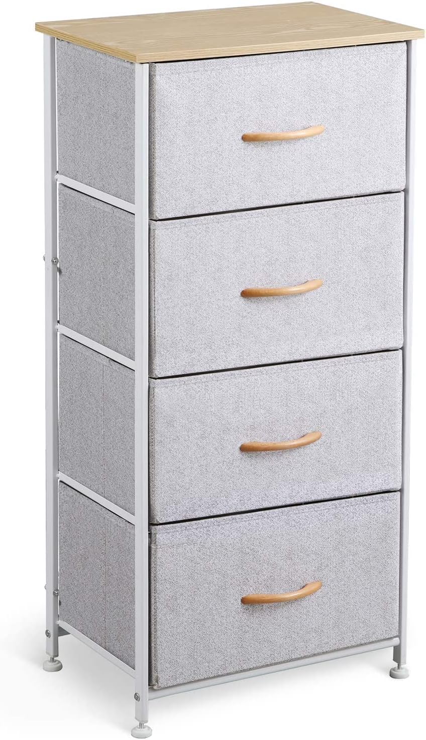 Black/Rustic Brown 4 Drawer Fabric Dresser H586703