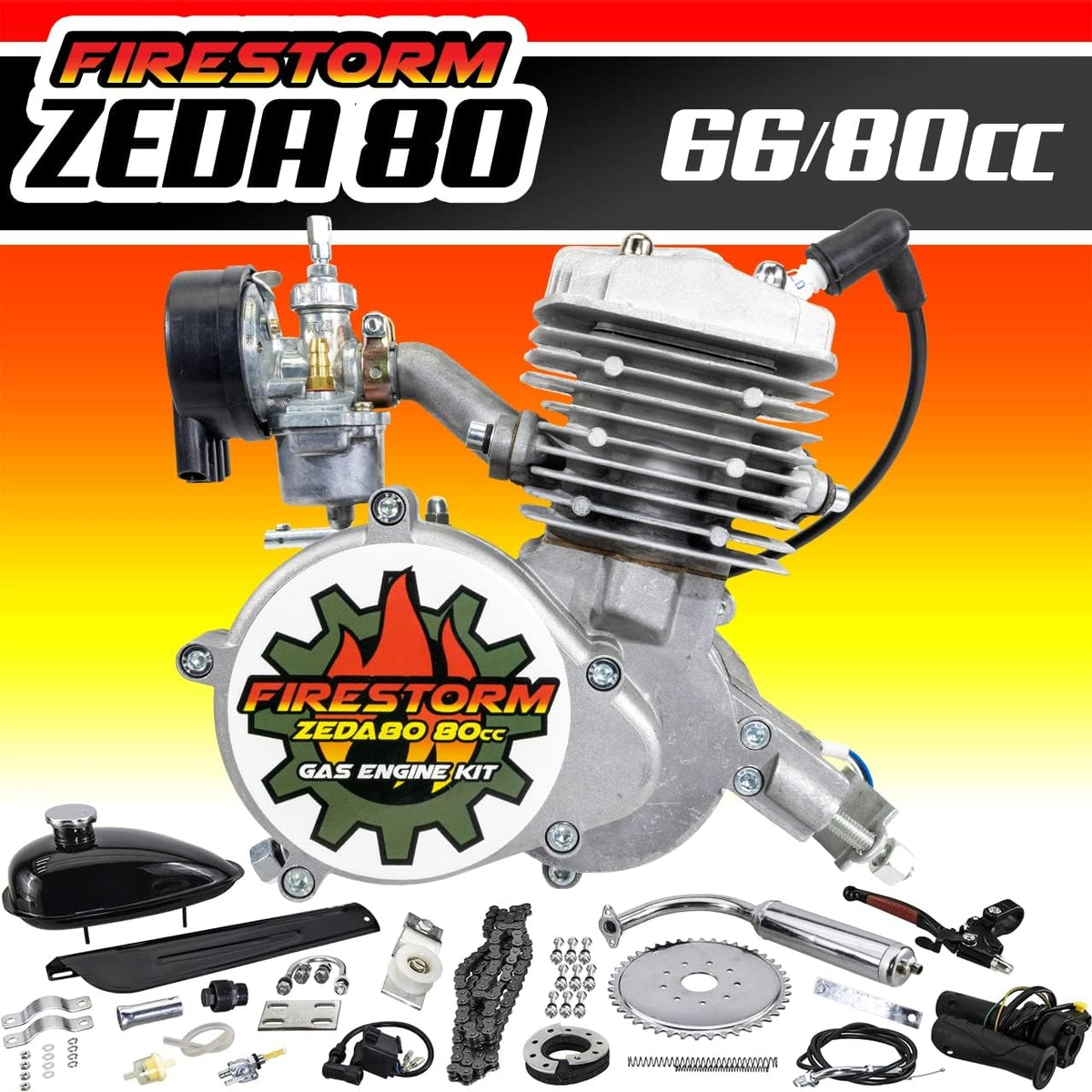 80cc 2 Stroke Bicycle Engine Kit D132