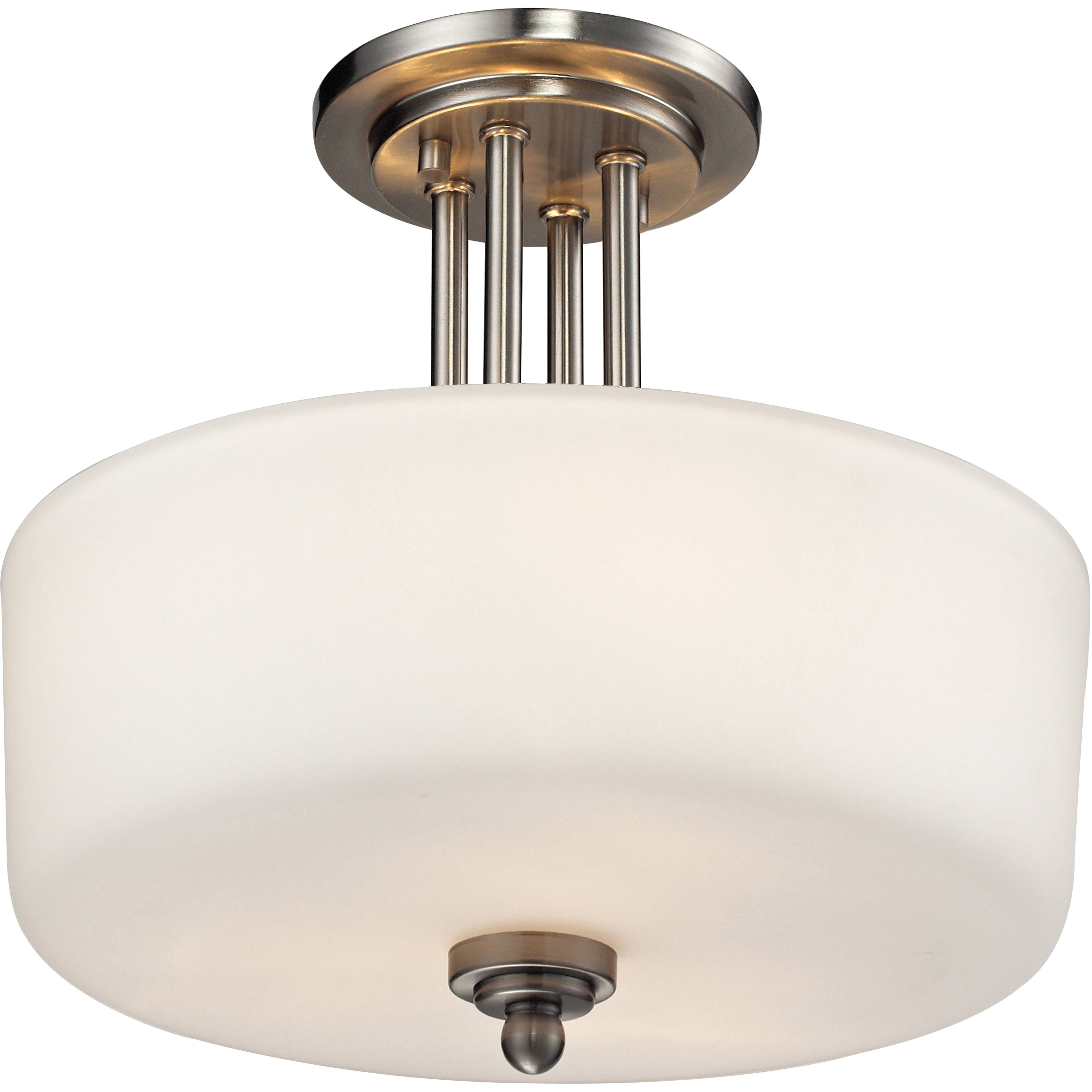 Brushed Nickel Semi-Flush Mount Light P494