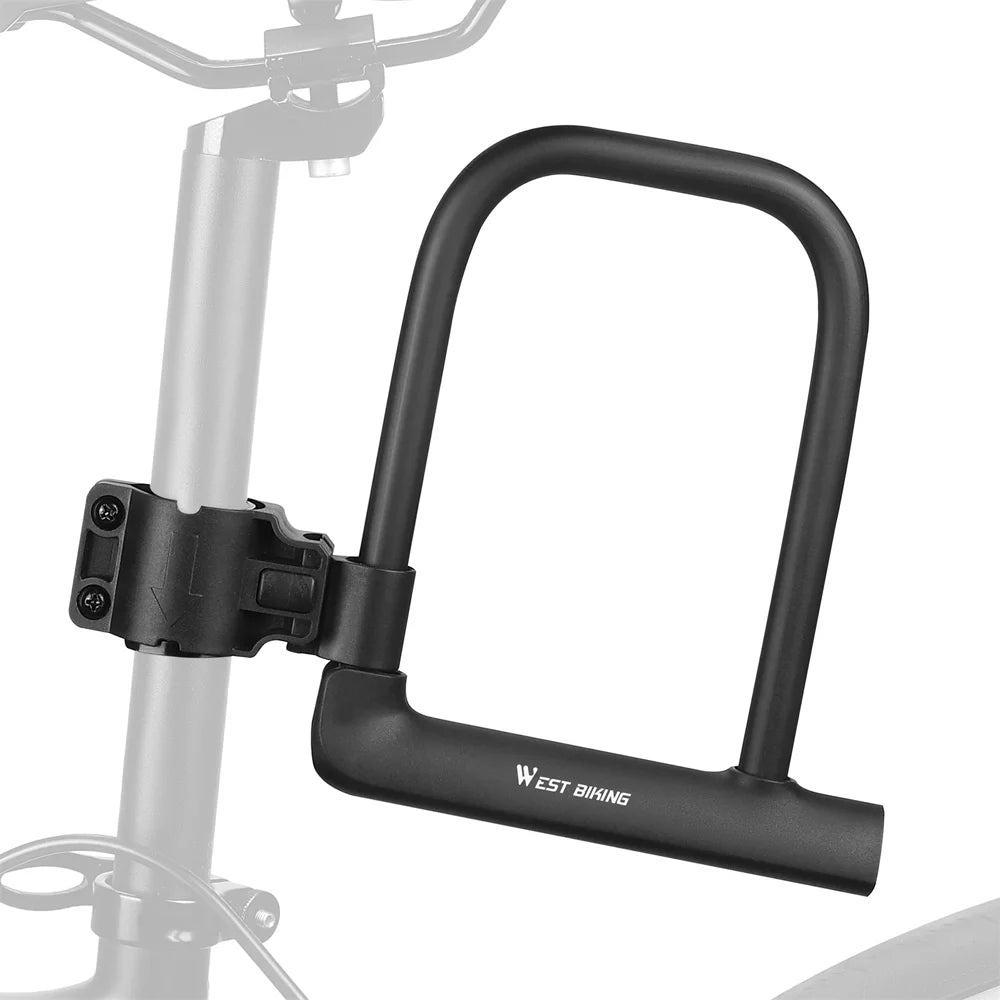 U-Lock Heavy Duty Bike Lock with 2 Keys & Lock Holder W57899