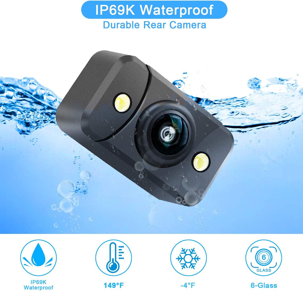 5 Inch Monitor 1080P Wireless Backup Camera Kit with Night Vision Waterproof Q812