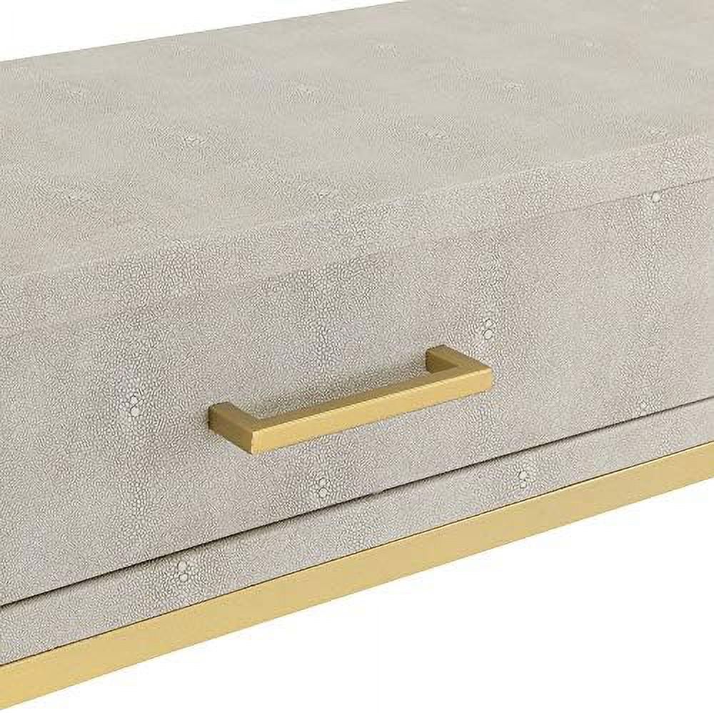 White Scallop Console Table B46156