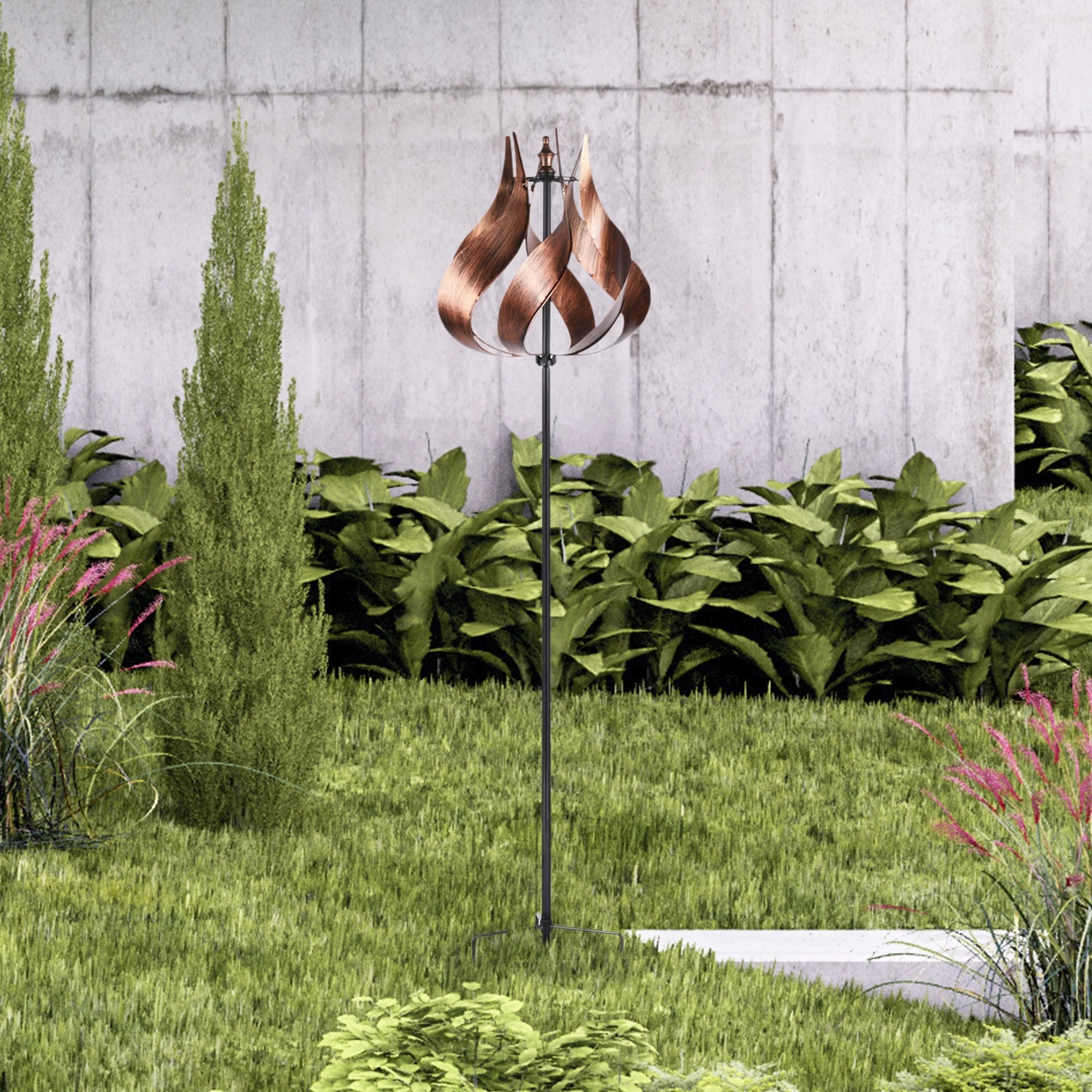 Tulip Kinetic Windmill Sculpture H59061