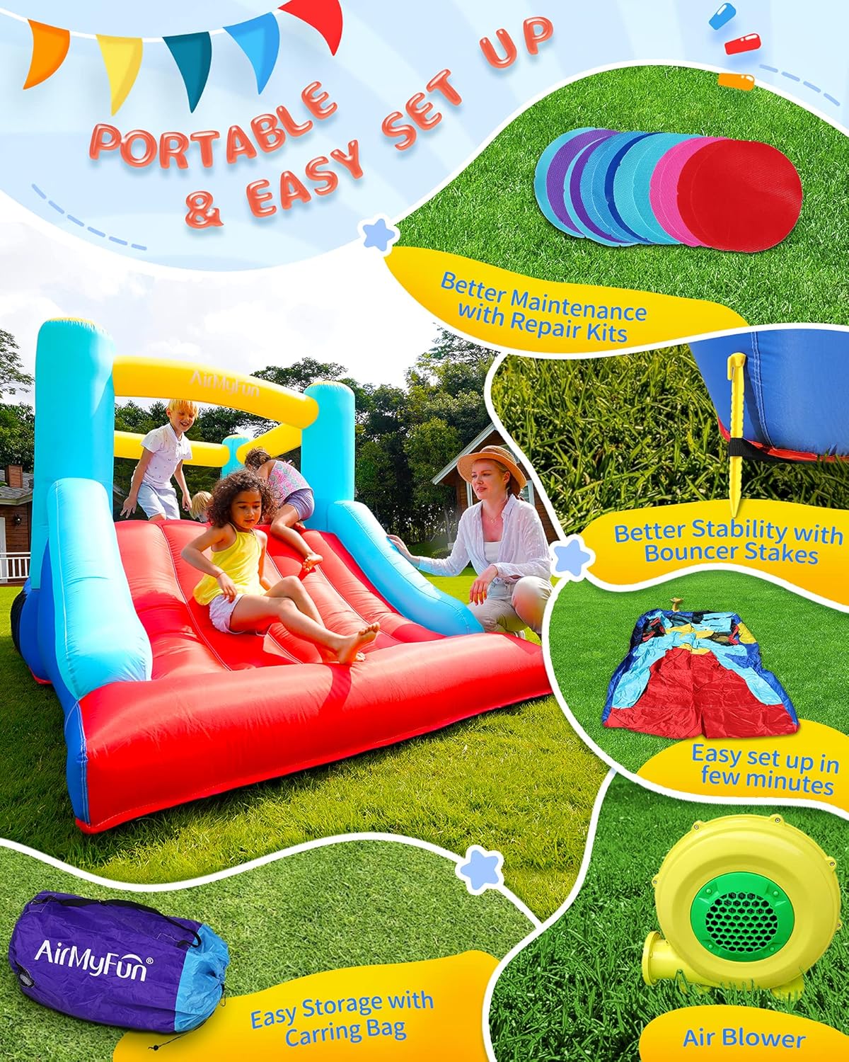 Bounce House with Blower Q758
