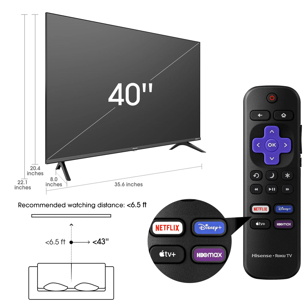 40" 1080p FHD LED LCD Roku Smart TV Z520
