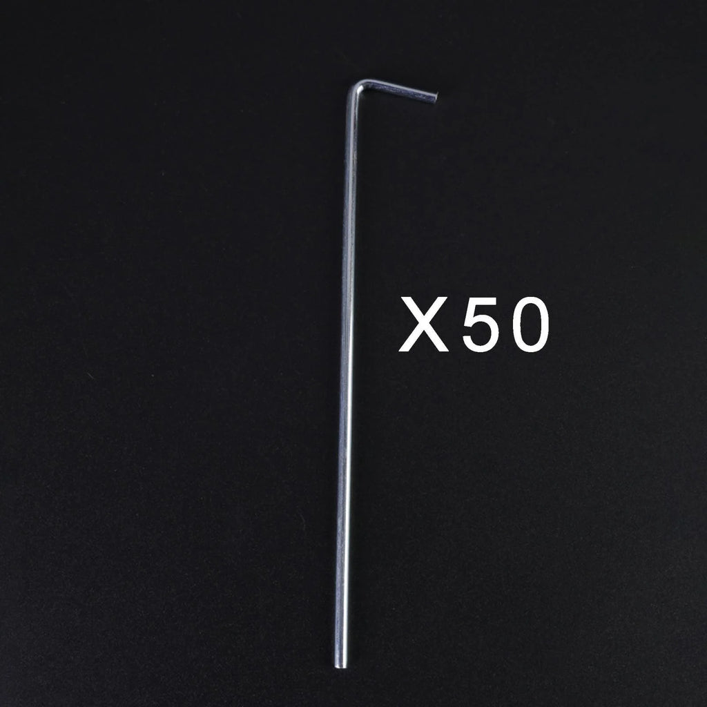50 Pieces Aluminum Alloy Tent Pegs 200mm A167