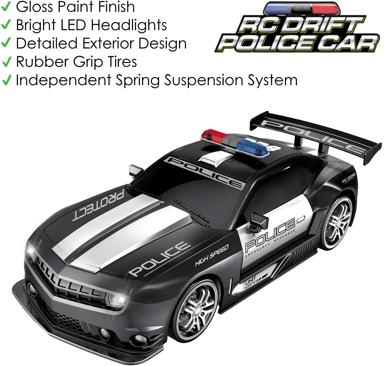 1:12 Scale RC Police Patrol Car Pack of 2 T768