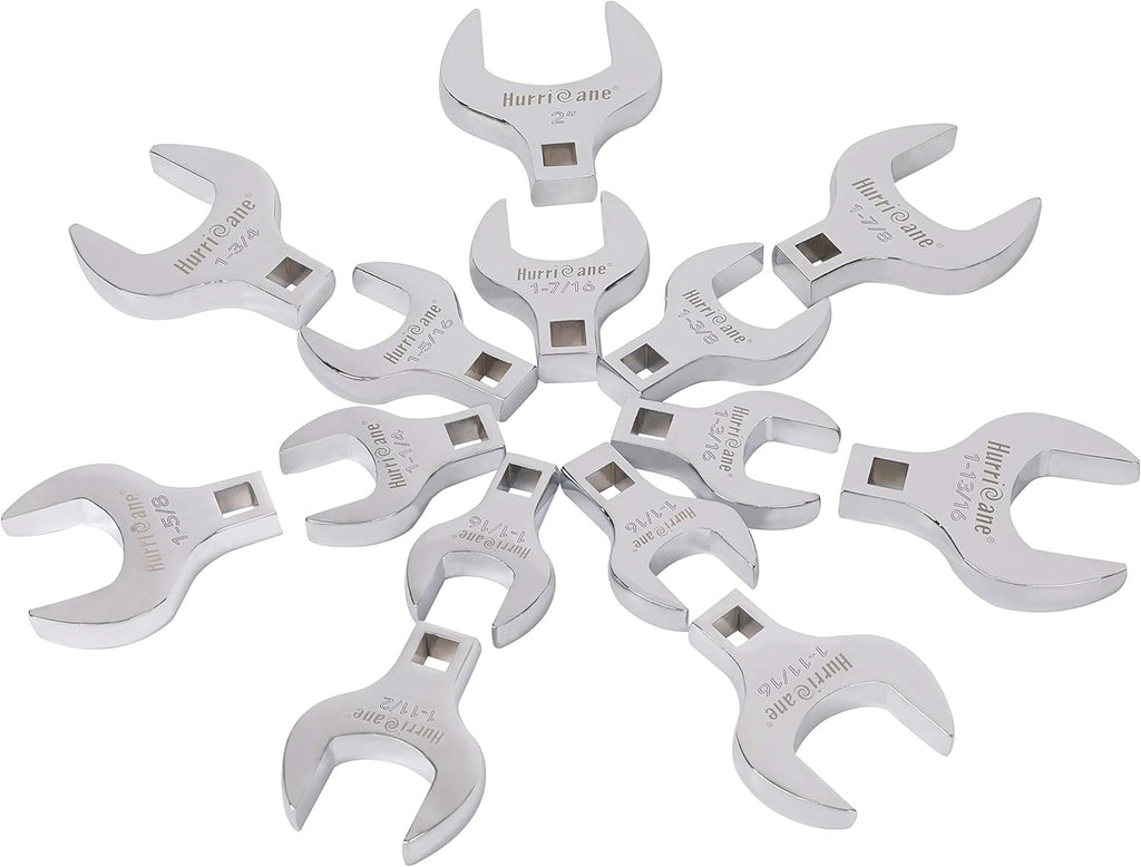 14 Piece SAE Jumbo Crowfoot Wrench Set with Storage Tray A728820