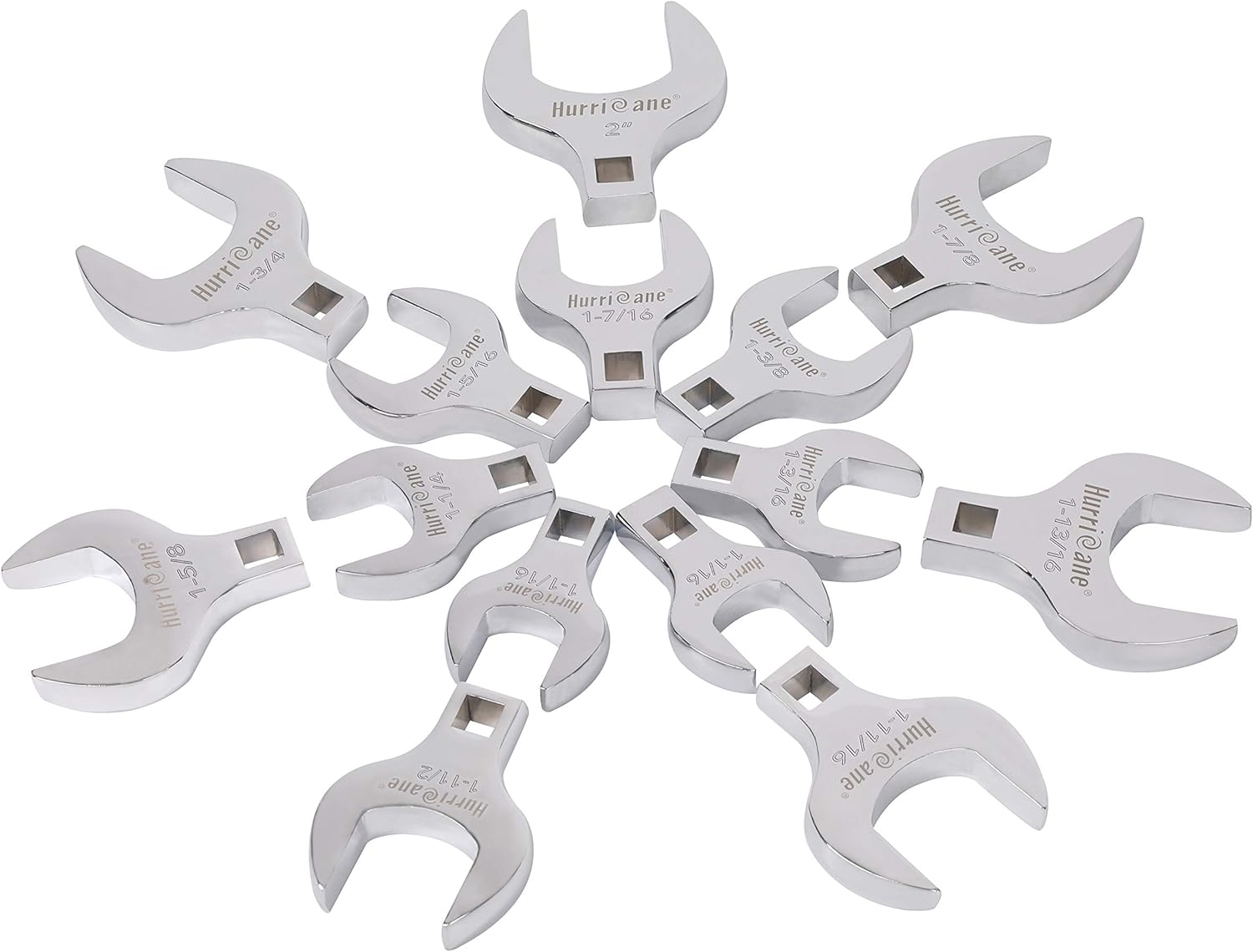 14 Piece SAE Jumbo Crowfoot Wrench Set with Storage Tray A728820