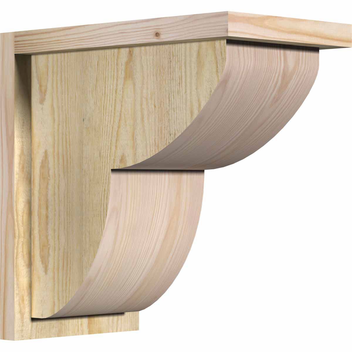 Rough Sawn Corbel with Backplate, Douglas Fir L7836