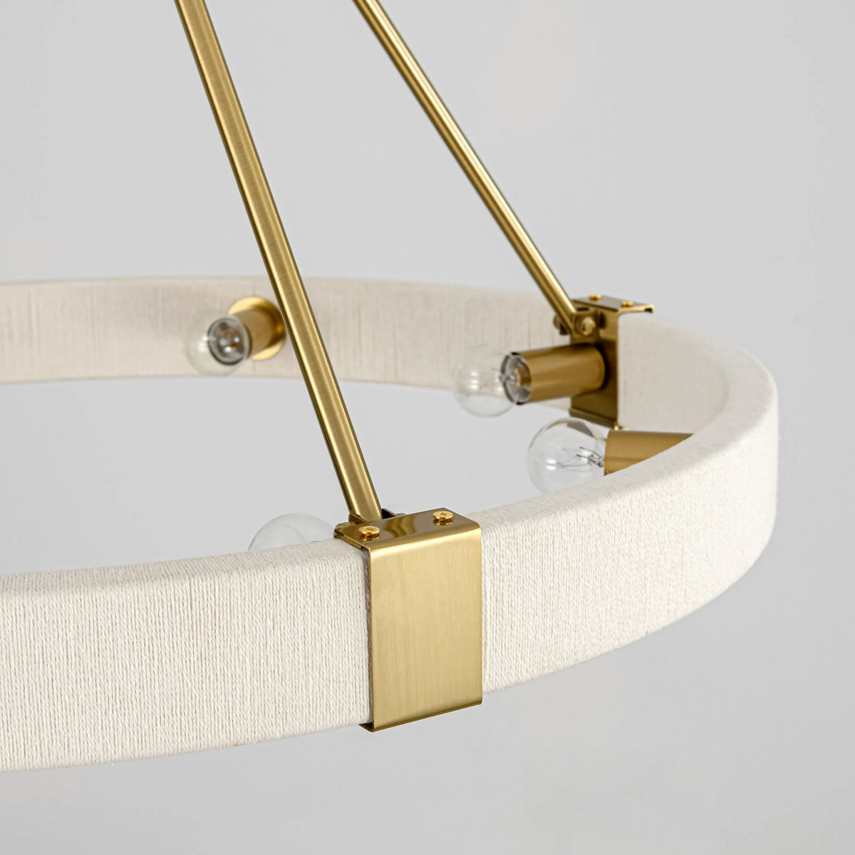 8-Light Dimmable Fabric Ring Chandelier W96533