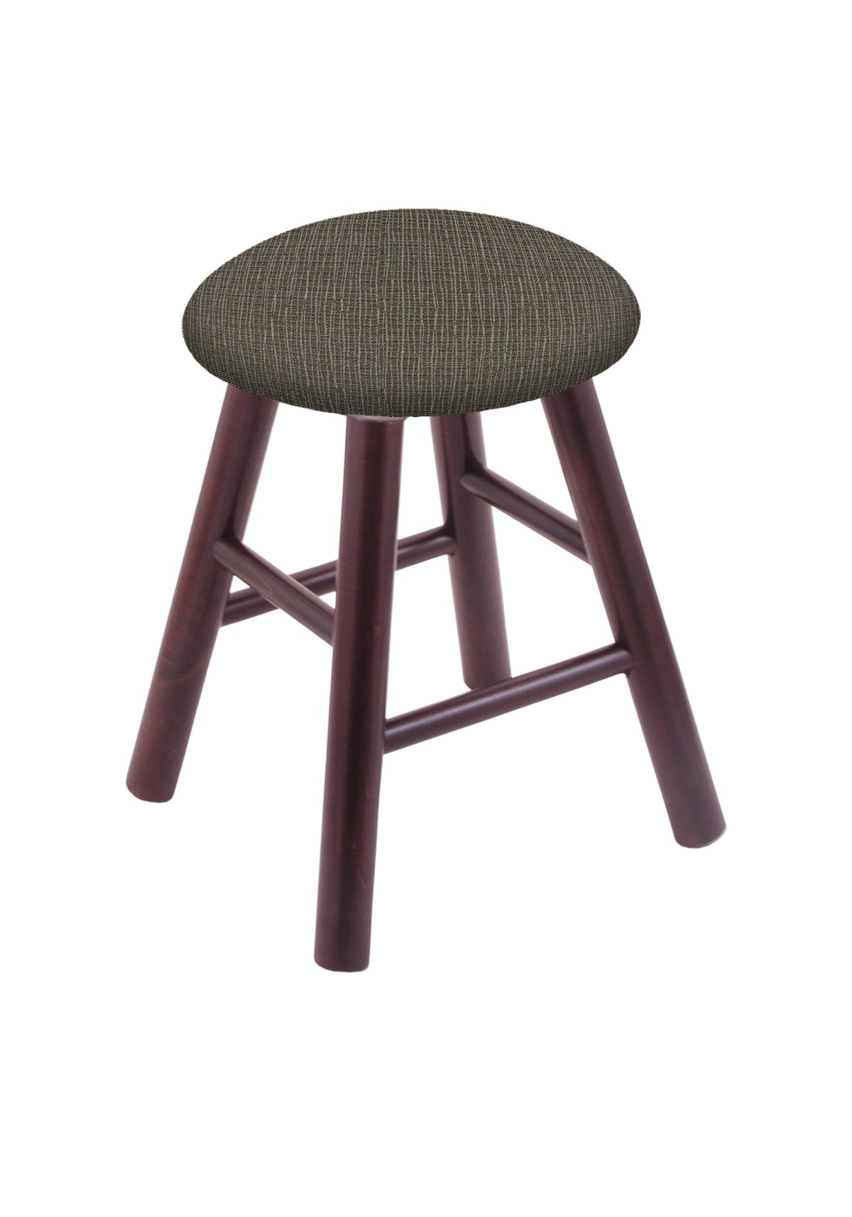 Dark Cherry Finish Vanity Stool with Willow Seat R378