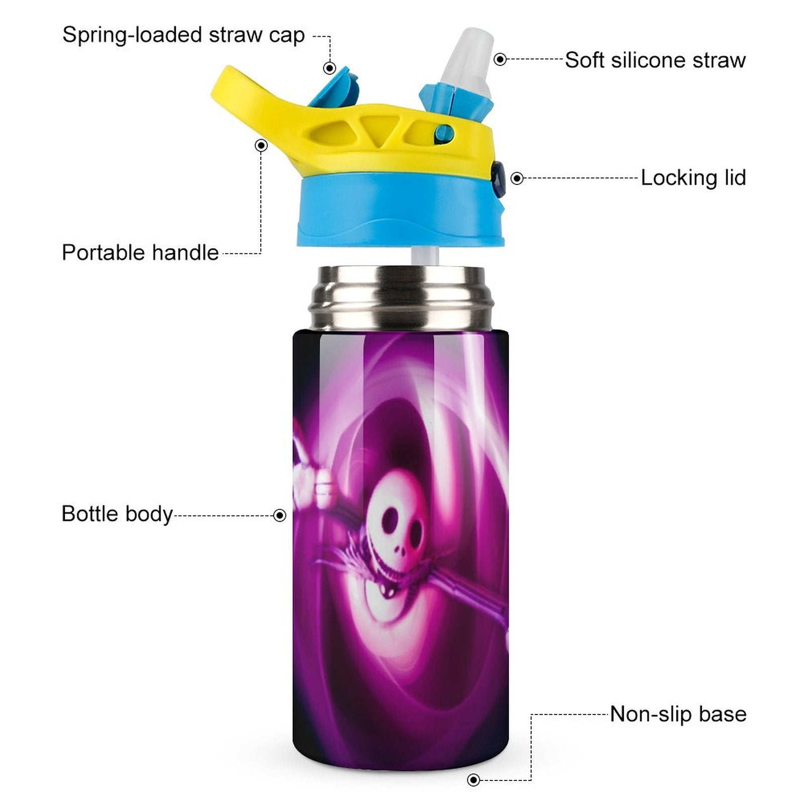 Insulated Stainless Steel Water Bottle with Straw F9183