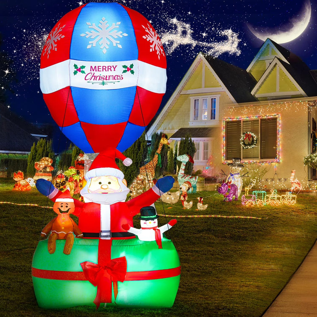 LED Lighted Santa Christmas Inflatables Yard Decoration B363741