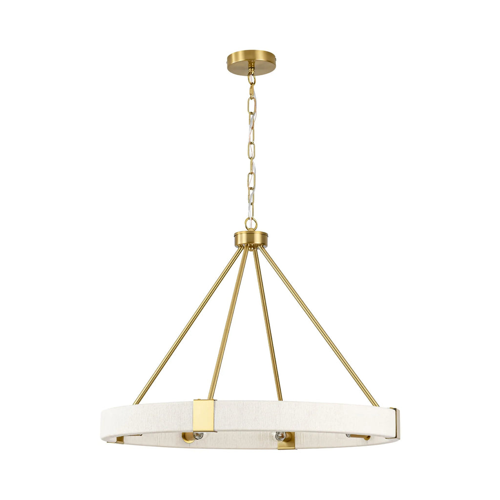 8-Light Dimmable Fabric Ring Chandelier W96533