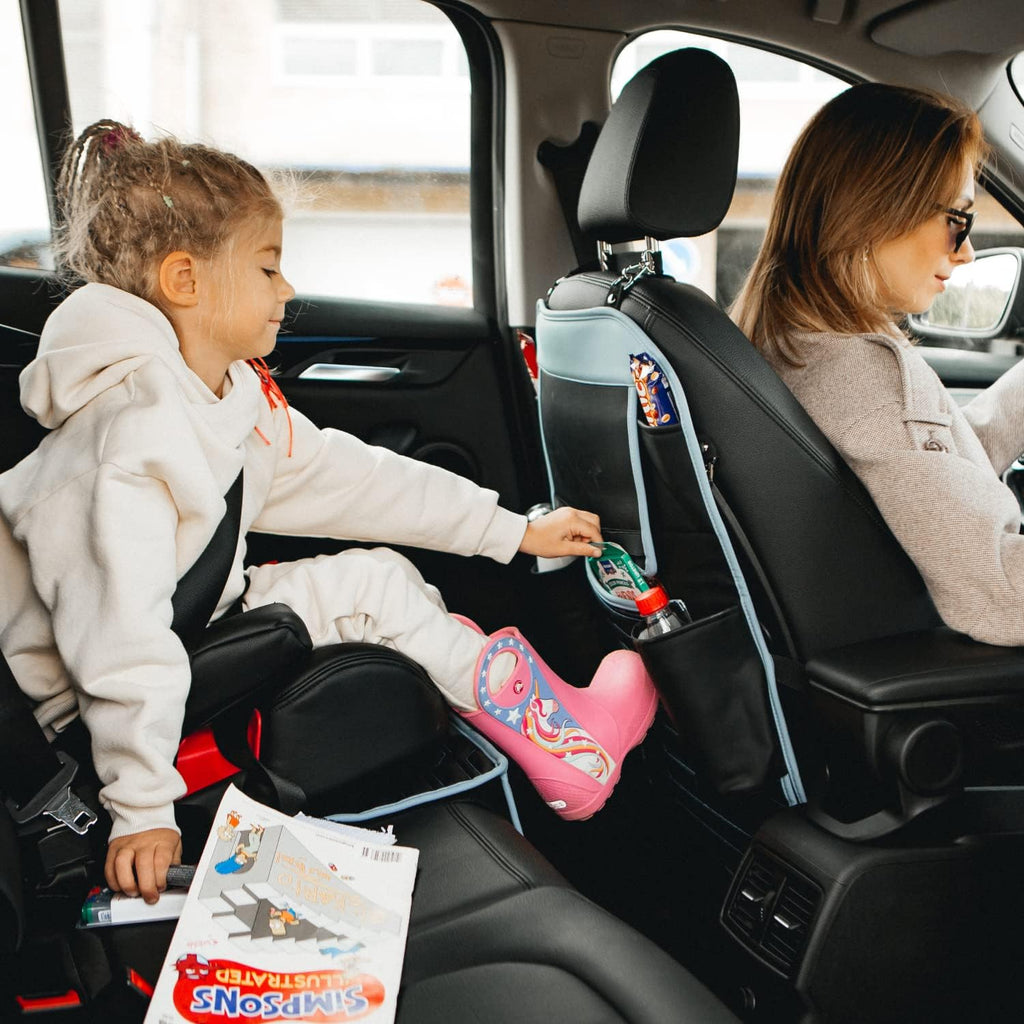 Black Navy Blue Pack of 2 Car Seat Organizer K138935