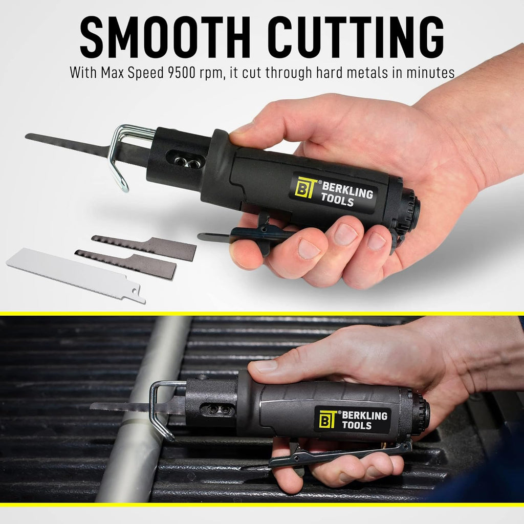Compact Low Vibration Air Saw with 8 pcs Blade Kit J3502