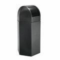 50-Gallon Black Hex Waste Container with Dome Lid T27543