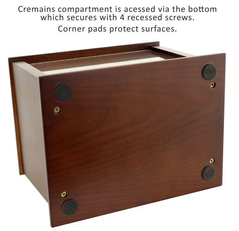 Roses Wood Cremation Urn - 4 Sizes H15047
