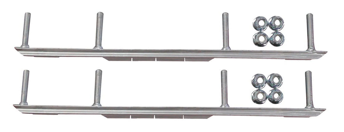Orange Razor Snowmobile Skis with 6" Shaper Bars Complete Kit D22857