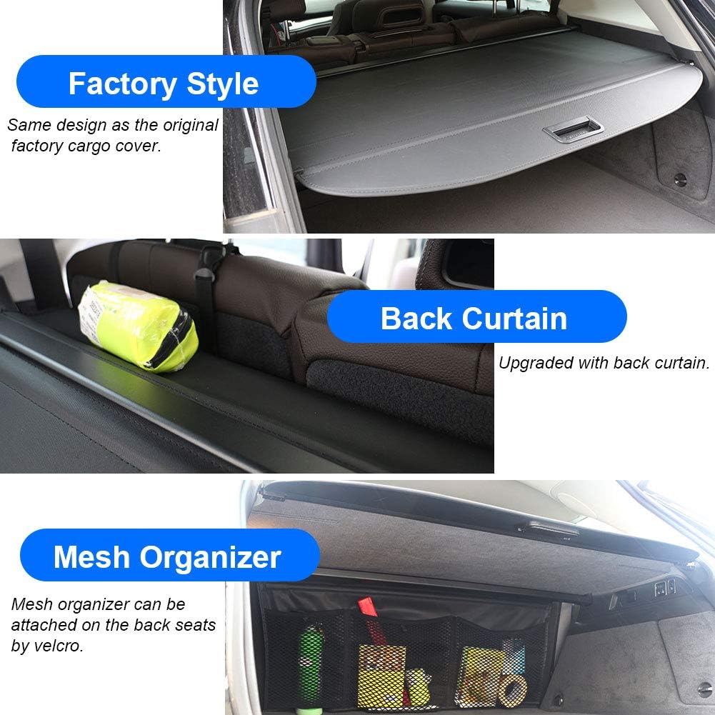 Cargo Cover for Subaru Outback 2010-2014 Rear Trunk Retractable Security Shade O22867