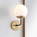 Brass Gold and Black Wall Sconce I5011