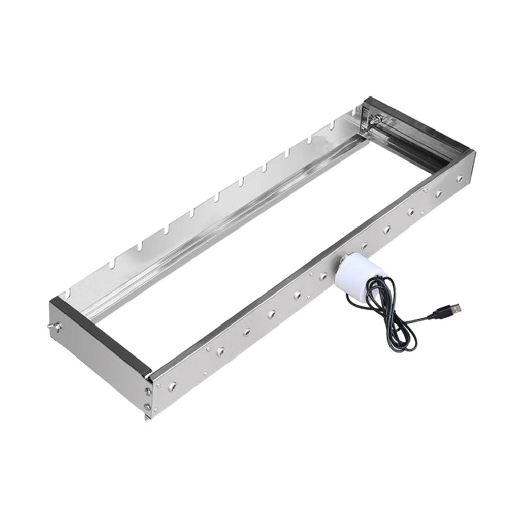 60cm Adjustable Width Rolling Heavy Duty BBQ Grill J949